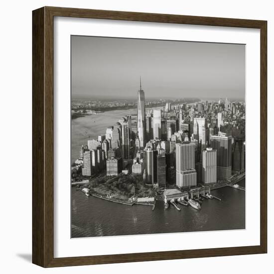 One World Trade Center and Lower Manhattan, New York City, New York, USA-Jon Arnold-Framed Photographic Print