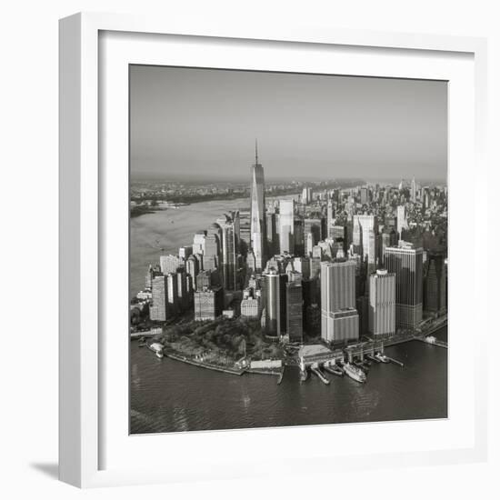 One World Trade Center and Lower Manhattan, New York City, New York, USA-Jon Arnold-Framed Photographic Print