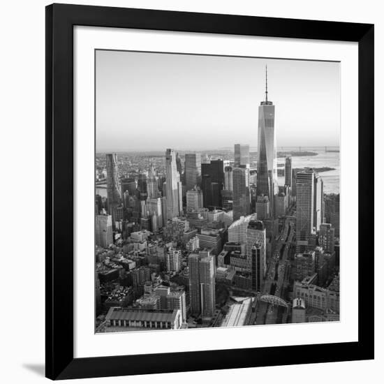 One World Trade Center and Lower Manhattan, New York City, New York, USA-Jon Arnold-Framed Photographic Print