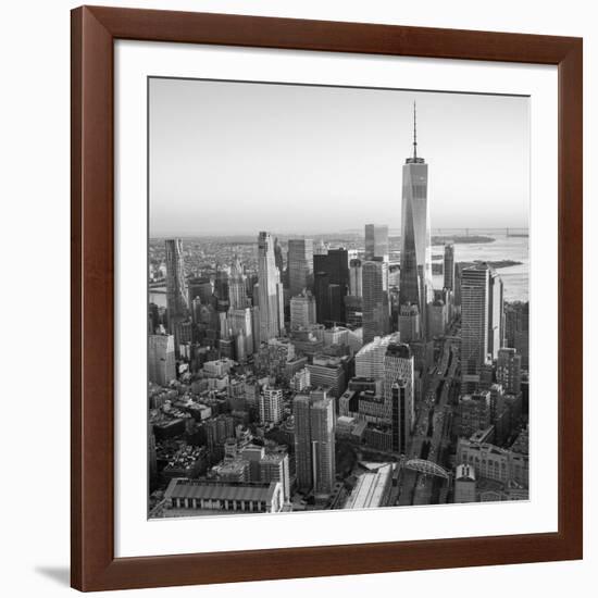 One World Trade Center and Lower Manhattan, New York City, New York, USA-Jon Arnold-Framed Photographic Print