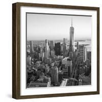 One World Trade Center and Lower Manhattan, New York City, New York, USA-Jon Arnold-Framed Photographic Print