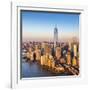 One World Trade Center and Lower Manhattan, New York City, New York, USA-Jon Arnold-Framed Photographic Print