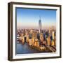 One World Trade Center and Lower Manhattan, New York City, New York, USA-Jon Arnold-Framed Photographic Print