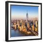 One World Trade Center and Lower Manhattan, New York City, New York, USA-Jon Arnold-Framed Photographic Print