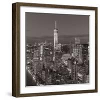 One World Trade Center and Lower Manhattan, New York City, New York, USA-Jon Arnold-Framed Photographic Print