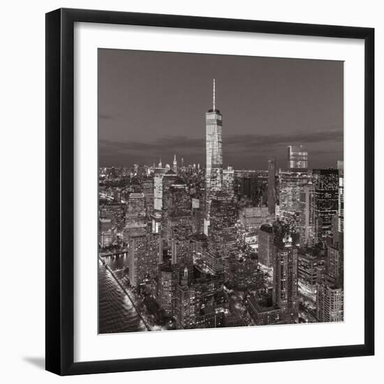 One World Trade Center and Lower Manhattan, New York City, New York, USA-Jon Arnold-Framed Photographic Print