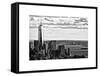 One World Trade Center and Statue of Liberty Views, Manhattan, New York, White Frame-Philippe Hugonnard-Framed Stretched Canvas