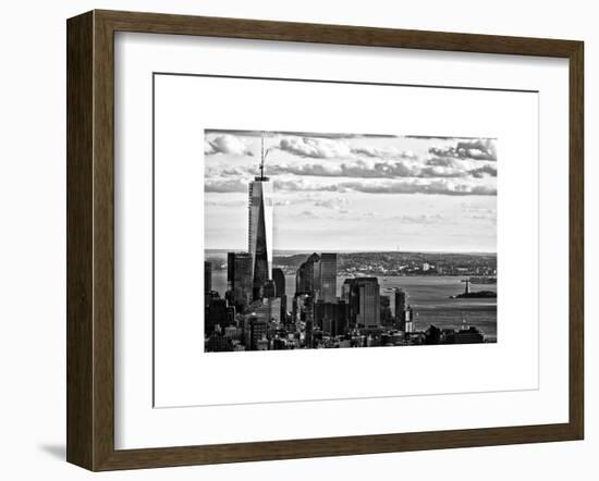 One World Trade Center and Statue of Liberty Views, Manhattan, New York, White Frame-Philippe Hugonnard-Framed Art Print