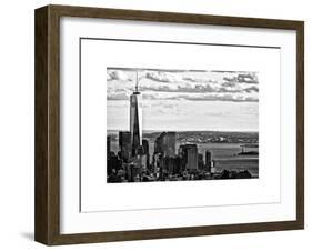 One World Trade Center and Statue of Liberty Views, Manhattan, New York, White Frame-Philippe Hugonnard-Framed Art Print