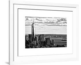 One World Trade Center and Statue of Liberty Views, Manhattan, New York, White Frame-Philippe Hugonnard-Framed Art Print