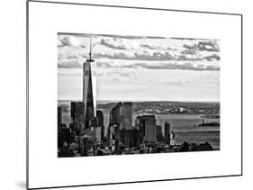 One World Trade Center and Statue of Liberty Views, Manhattan, New York, White Frame-Philippe Hugonnard-Mounted Art Print