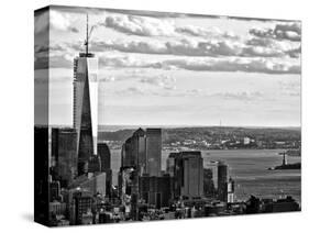 One World Trade Center and Statue of Liberty Views, Manhattan, New York-Philippe Hugonnard-Stretched Canvas