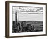 One World Trade Center and Statue of Liberty Views, Manhattan, New York-Philippe Hugonnard-Framed Premium Photographic Print