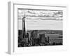 One World Trade Center and Statue of Liberty Views, Manhattan, New York-Philippe Hugonnard-Framed Premium Photographic Print