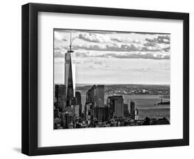 One World Trade Center and Statue of Liberty Views, Manhattan, New York-Philippe Hugonnard-Framed Photographic Print