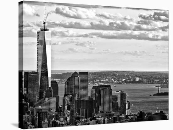 One World Trade Center and Statue of Liberty Views, Manhattan, New York-Philippe Hugonnard-Stretched Canvas