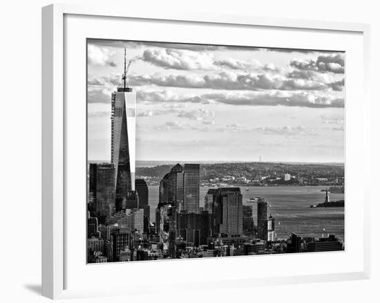 One World Trade Center and Statue of Liberty Views, Manhattan, New York-Philippe Hugonnard-Framed Photographic Print