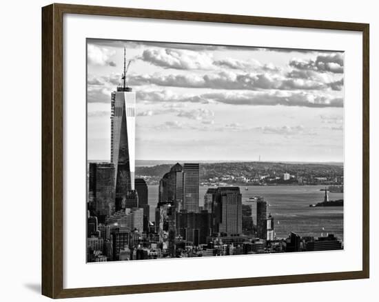 One World Trade Center and Statue of Liberty Views, Manhattan, New York-Philippe Hugonnard-Framed Photographic Print