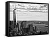 One World Trade Center and Statue of Liberty Views, Manhattan, New York-Philippe Hugonnard-Framed Stretched Canvas