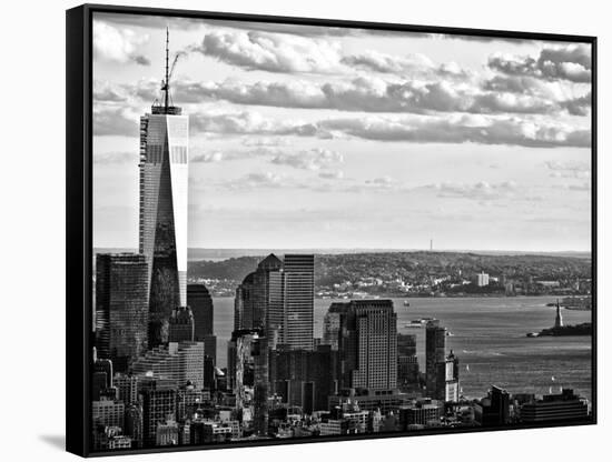 One World Trade Center and Statue of Liberty Views, Manhattan, New York-Philippe Hugonnard-Framed Stretched Canvas