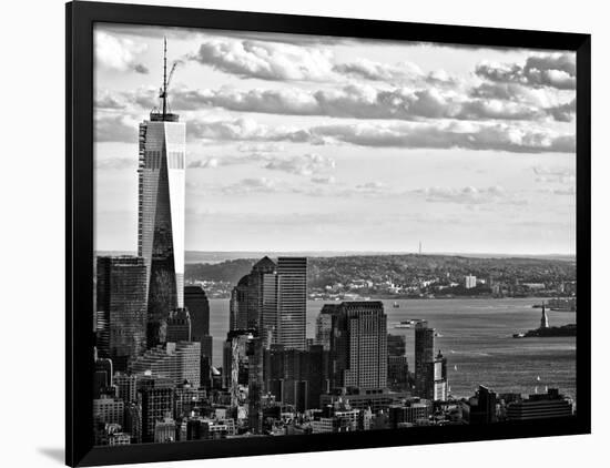 One World Trade Center and Statue of Liberty Views, Manhattan, New York-Philippe Hugonnard-Framed Photographic Print