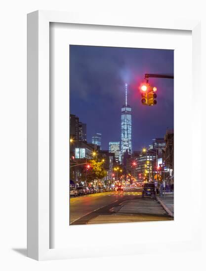 One World Trade Center from 7th Avenue, Greenwich Village, Manhattan, New York City, New York, USA-Jon Arnold-Framed Photographic Print