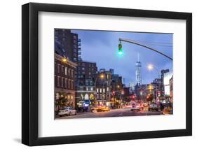 One World Trade Center from 7th Avenue, Greenwich Village, Manhattan, New York City, New York, USA-Jon Arnold-Framed Photographic Print