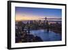 One World Trade Center, Manhattan and Brooklyn Bridges, Manhattan, New York City, New York, USA-Jon Arnold-Framed Photographic Print