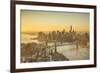 One World Trade Center, Manhattan and Brooklyn Bridges, Manhattan, New York City, New York, USA-Jon Arnold-Framed Photographic Print