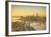 One World Trade Center, Manhattan and Brooklyn Bridges, Manhattan, New York City, New York, USA-Jon Arnold-Framed Photographic Print