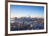 One World Trade Center, Manhattan and Brooklyn Bridges, Manhattan, New York City, New York, USA-Jon Arnold-Framed Photographic Print