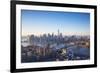 One World Trade Center, Manhattan and Brooklyn Bridges, Manhattan, New York City, New York, USA-Jon Arnold-Framed Photographic Print