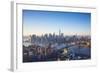 One World Trade Center, Manhattan and Brooklyn Bridges, Manhattan, New York City, New York, USA-Jon Arnold-Framed Photographic Print