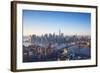 One World Trade Center, Manhattan and Brooklyn Bridges, Manhattan, New York City, New York, USA-Jon Arnold-Framed Photographic Print