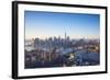 One World Trade Center, Manhattan and Brooklyn Bridges, Manhattan, New York City, New York, USA-Jon Arnold-Framed Photographic Print