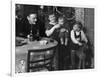 One Year Old Baby Boy Gets a Drink of Coca Cola in Front of the Christmas Tree, Ca. 1946-null-Framed Photographic Print