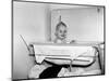 One Year Old Baby Girl Enjoys Her Bath, Ca. 1953-null-Mounted Photographic Print