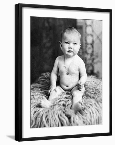 One Year Old Baby Girl Portrait, Ca. 1919-null-Framed Photographic Print