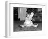 One Year Old Girl Hugs Her Bunny Tight, Ca. 1954-null-Framed Photographic Print