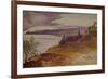 Oneglia, 1864 ink and watercolor-Edward Lear-Framed Giclee Print