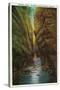 Oneonta Gorge in Columbia River Gorge - Columbia River, OR-Lantern Press-Stretched Canvas