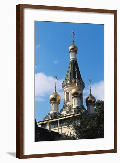 Onion Domes of Church of St Nikolai-null-Framed Giclee Print