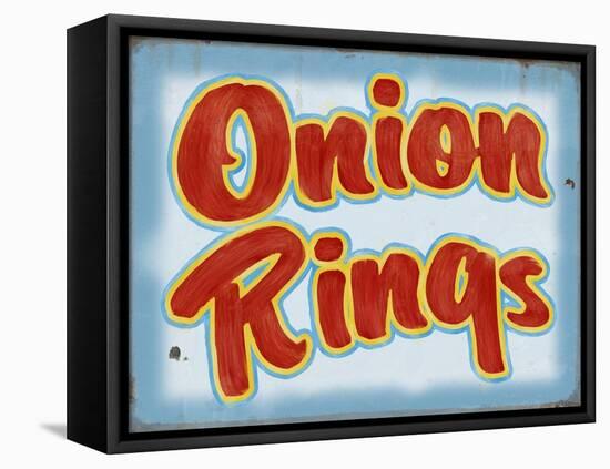 Onion Rings Distressed-Retroplanet-Framed Stretched Canvas