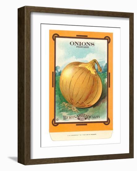 Onion Seed Packet-null-Framed Art Print