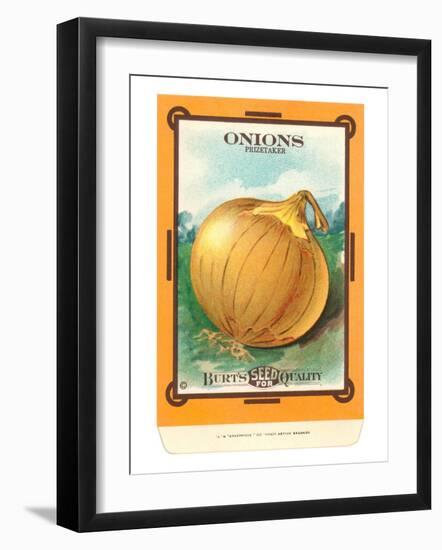 Onion Seed Packet-null-Framed Art Print