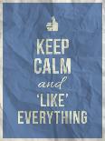 Keep Calm like Everything Quote on Crumpled Paper Texture-ONiONAstudio-Art Print
