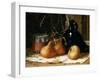 Onions, a Jug and a Ceramic Pot on a Tablecloth-Harry Brooker-Framed Giclee Print