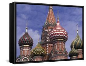 Onions of St. Basil's Cathedral, Red Square, Moscow, Russia-Bill Bachmann-Framed Stretched Canvas