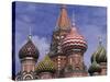 Onions of St. Basil's Cathedral, Red Square, Moscow, Russia-Bill Bachmann-Stretched Canvas