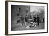 Onlookers Watch as Suited Men Stand in Front of a Large Copper Kettle for Making Illegal Liquor-null-Framed Art Print